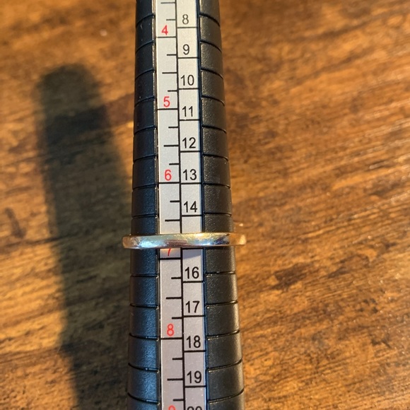 Simulated Amethyst/Diamond cocktail ring Sterling Silver 925 gold plated Size 7 - Picture 7 of 10